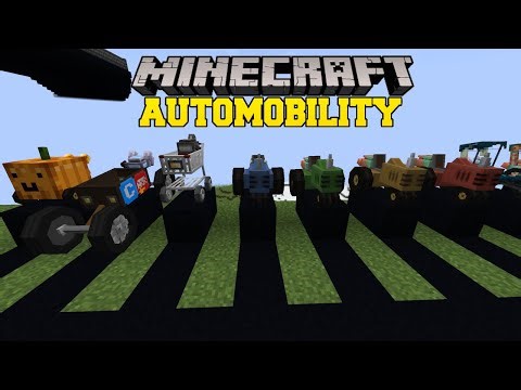 Minecraft: CARS, ATTACHMENTS, ENGINES AND MORE (Automobility ModShowcase)