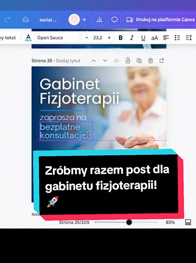 Canvova inspiracja na dziś? Bardzo proszę - oto pomysł na grafikę dla gabinetu fizjoterapii na social media! 💁✨ Używacie Canvy do tworzenia postów do mediów społecznościowych? 😊 Canva tutorial Polska 🔹 grafika 🔹 projekt 🔹 twórca cyfrowy 🔹 social media 🔹 media społecznościowe 🔹 UGC 🔹 wirtualna asystentka 🔹 content creator 🔹 fizjoterapia #canvatutorial #canvatip #mediaspołecznościowe #zarabianiewinternecie #ugcpolska #wirtualnaasystentka #socialmediamanager #contentcreatorsoftiktok #fiz
