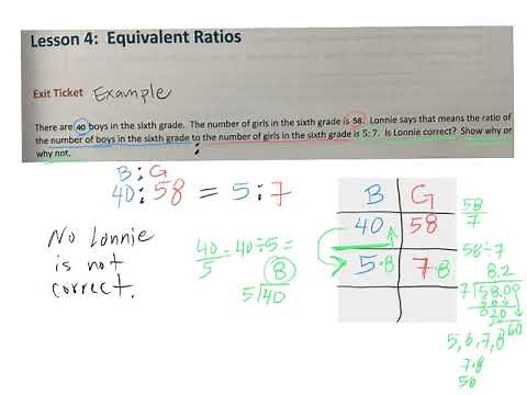 Math: Video Lesson - 6th Grade Eureka, Module 1, Lesson 4, Exit Ticket Example