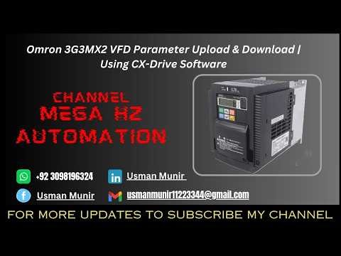 Omron 3G3MX2 VFD Parameter Upload & Download | Using CX-Drive Software #CX-Drive #3G3MX2-AB007-E