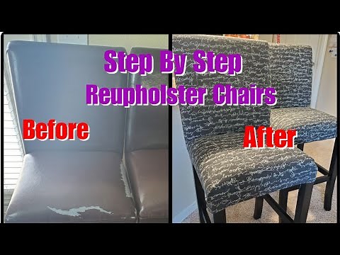 HOW TO Reupholster Bar Stools/ Chairs | DIY SUPER CHEAP