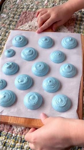 Baking Matcha Blueberry Macarons 🫐🍵