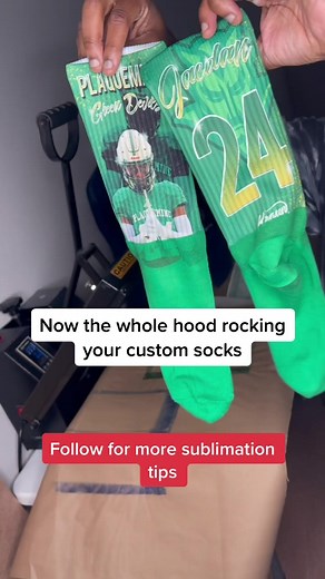 Quick sock demo #sockplugontiktok #sublimationsocks #sublimationtips #sockplugsocks