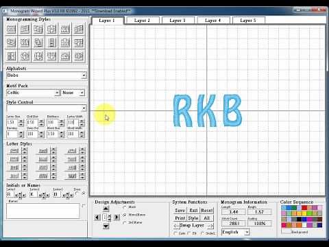 Monogram Wizard Plus - Sizing your Monogram