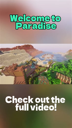 I Built a Tropical PARADISE in Minecraft! #minecraft #survivalmode #minecraftbuilding #gaming
