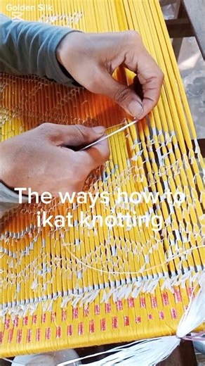 Here's the ways how to Ikat-dyeing silk threads to makes multi coloured finally patterns scarf.