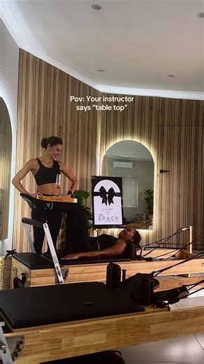 POV: what your instructor means when she says “table top” #pilatesboksburg #boksburg #thespacereformerpilates #pilateprincess