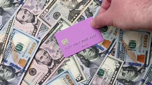 A credit card for contactless cashless payments via a terminal or online. A credit card for a financial background