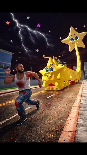 Longest Star Train Attack on Franklin in Indian Bike Driving 3D #shortsfeed