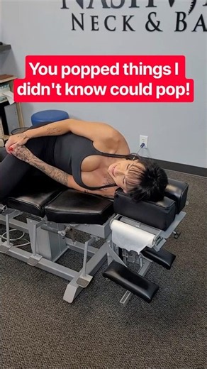 No other chiropractor could POP her like THIS! #ystrapnashville #chiropractor #LOUDcracks