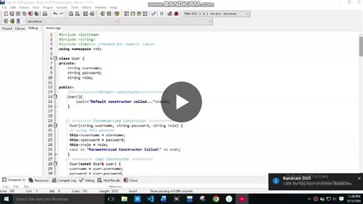I built a simple Sign-In / Sign-Up project in C++ where users can register, log in, and update their password. OOP Concepts I Used: Default Constructor Parameterized Constructor Copy… | Sana Sajid