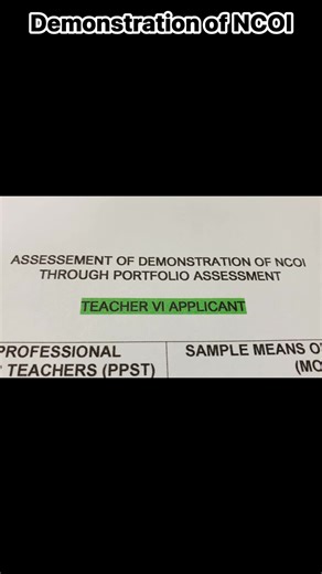 308K views · 2.5K reactions | Assessment of the Demonstration of NCOI through Portfolio Assessment #ECP #HelpingTeachers #reelsvideoシ | Marcial Mendoza Acha Jr. | Facebook