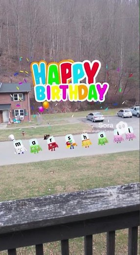 alphablocks saying happy birthday (yes today is my birthday!)