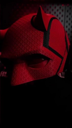 The Man Without Fear: My Daredevil Helmet Build 😈 #3dprint #daredevilbornagain #3dprinter #mask