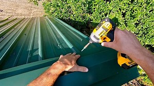 I'm glad I don't have to do that Again! Finished Roofing main structure of our Post & Beam Barn Roof, Feels like a Victory! Day 15 of our DIY Barn Kit Build. | Lumnah Acres