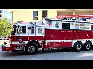 DCFD Engine 2 & Rescue/Squad 1 Responding - Washington DC