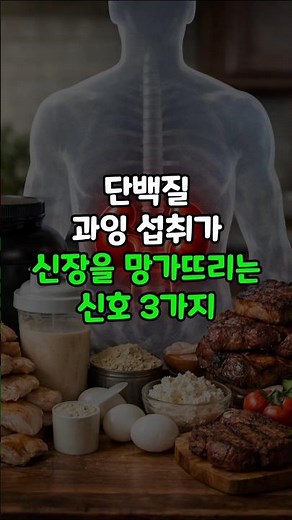 단백질 많이 먹으면 신장이 망가집니다? 신호 3가지! #단백질과다 #신장건강 #거품뇨 #부종 #크레아티닌 #고단백식단 #단백뇨 #건강체크 #중년건강 #1분건강정보