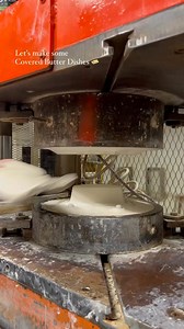 Making Extra Large Covered Butter Dishes is a labor of love ❤️ Do you have any of these accessories on your table? Find the finished product in the Accessories tab on our website! | Fiesta Dinnerware