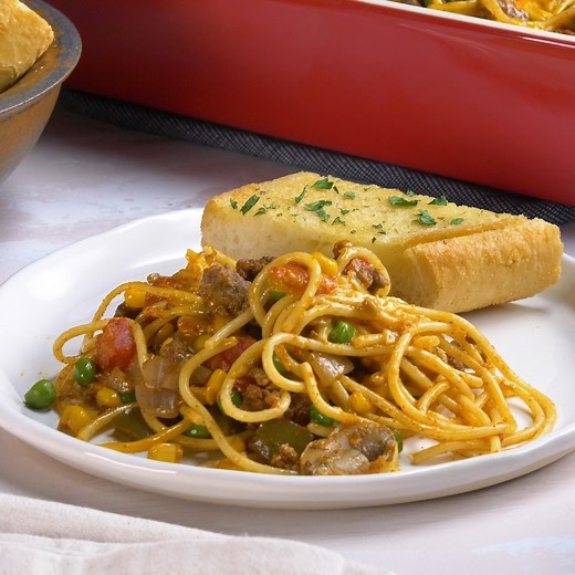 Prepare to have leftovers for days! Get the recipe for Church Supper Spaghetti: https://trib.al/vtuT3bn | Taste of Home