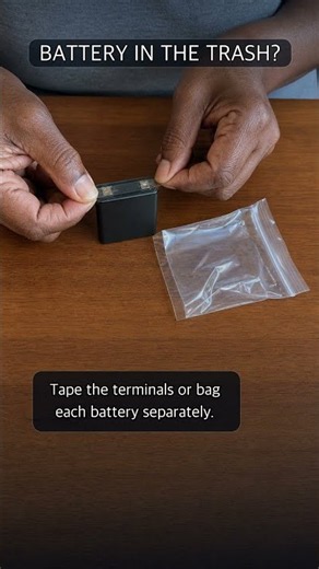Can a Used Lithium Battery Go in the Trash or Recycling Bin? #shorts
