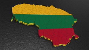 Lithuania map 3d. 3d map of Lithuania.
