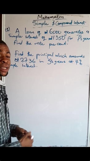Watch and Learn; Simple Interest and compound interest #maths #simpleinterest #compoundinterest #mathstrick #jamb