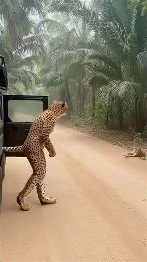 Will the Cheetahs Recognize Her? 🐆 A Woman in a Cheetah Costume Meets Wild Predators #shorts #wild