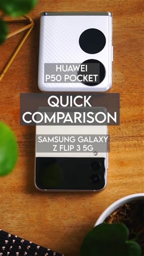 Samsung Z Flip 3 vs Huawei P50 Pocket - Specifications Comparison! #shorts #trending #viral #tech