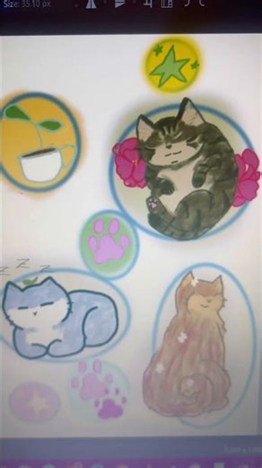 Trying out my new drawing tablet and learning to use krita #artbeginner #digitalart #catdrawing