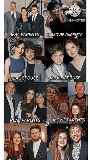 Harry Potter Cast: Real Parents vs Movie Parents & Real Spouses ❤️✨#shorts #memes #harrypotter