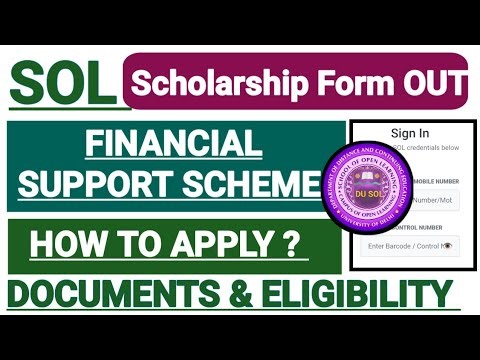 DU SOL SCHOLARSHIP FORM OUT 2026 | HOW TO FILL DU SOL FINANCIAL SUPPORT SCHEME FORM 2026
