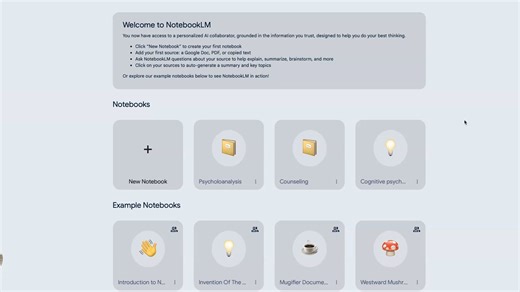谷歌 NotebookLM 初体验，学习利器！