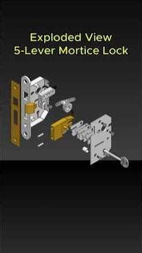 Inside a 5-Lever Mortice Lock 🔐 (Exploded View Animation)