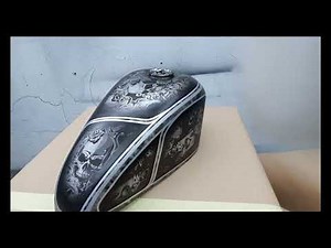 How to hydrodip and custom paint a harley tank.Also using a little airbrush..