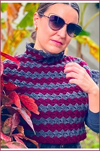 Free Crochet Vest Pattern With Textured Motifs