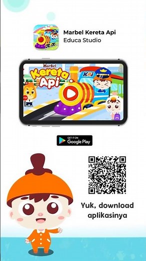 Aplikasi Pendidikan Anak - Marbel Kereta Api - Seru & Edukatif, cocok Ayah & Bunda #game #keretaapi