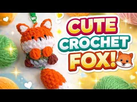 Cute Crochet Fox Keychain 🦊 Handmade Amigurumi Gift #crochet, #amigurumi , #handmade