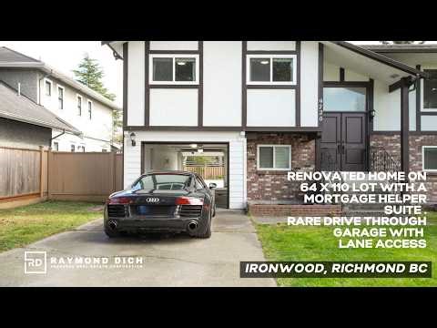 Tour this home with a drive through garage. 9720 Seagrave Road, Richmond BC