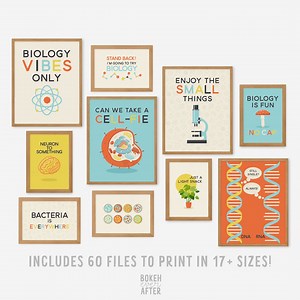 Biology Science Classroom Poster Prints Set of 10, Printable Gallery Wall Art, Stem Pun Print Decor, Teacher Gift, DIGITAL DOWNLOAD BG-5 - Etsy