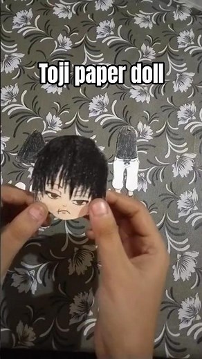 Making Toji Fushiguro Paper Doll | JJK Anime Craft #shorts