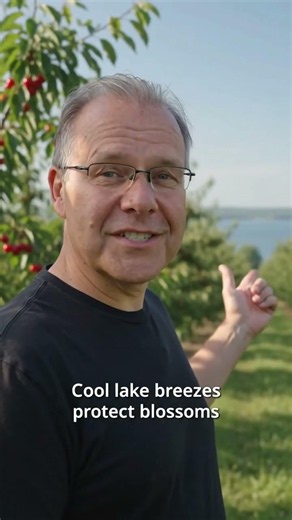 Why Does Michigan Grow America's Cherries? 🍒 (It's the Lake) #michigancherries #traversecity
