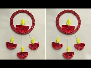 3 Beautiful Diwali Wall Decor Ideas Using Paper & Cardboard | Easy Diya Wall Hanging Craft