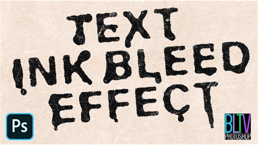 Photoshop: How to create a text ink bleed effect!