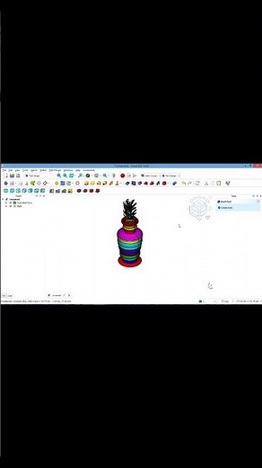 FreeCAD #Shorts | Making a Beautiful Flower Vase in 3D