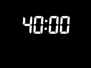 40 Minute Countdown Timer Digital White— Silent + End Alarm