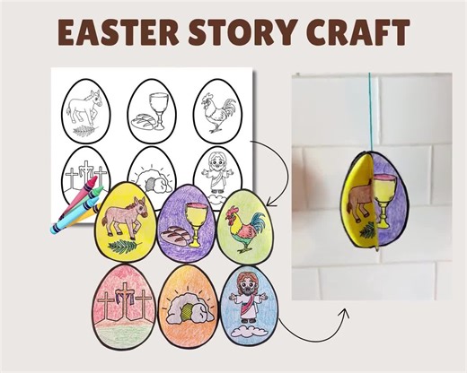 3D Easter Story Egg Craft: Christian Bible Lesson (digital Download) - Etsy