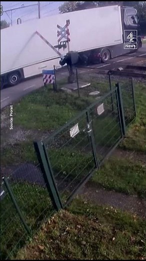 Train hits truck at Dutch crossing