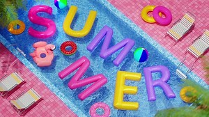 Floating Letters in Summer Pool