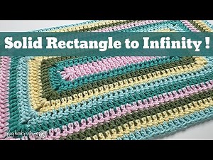 Easy Solid Granny Rectangle – Continuous Round, Endless Sizes! 🌟