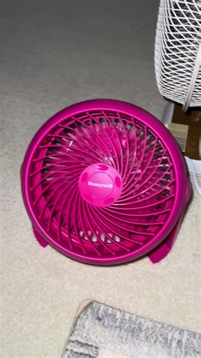 Pink Honeywell ht- 900 air circulator fan at night #fancollection #electricfan #shorts